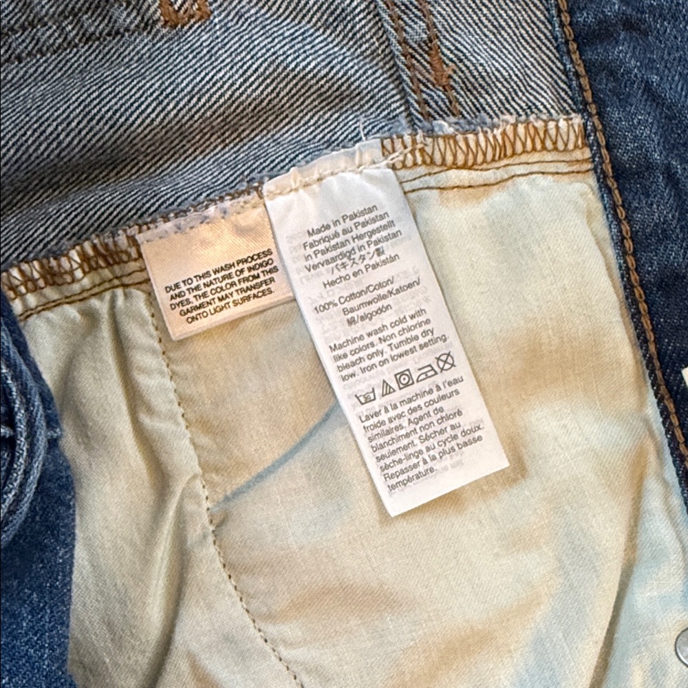 Madewell Denim Mini Skirt Rigid Denim A-Line Size 27 Like New! M1 - Picture 7 of 9